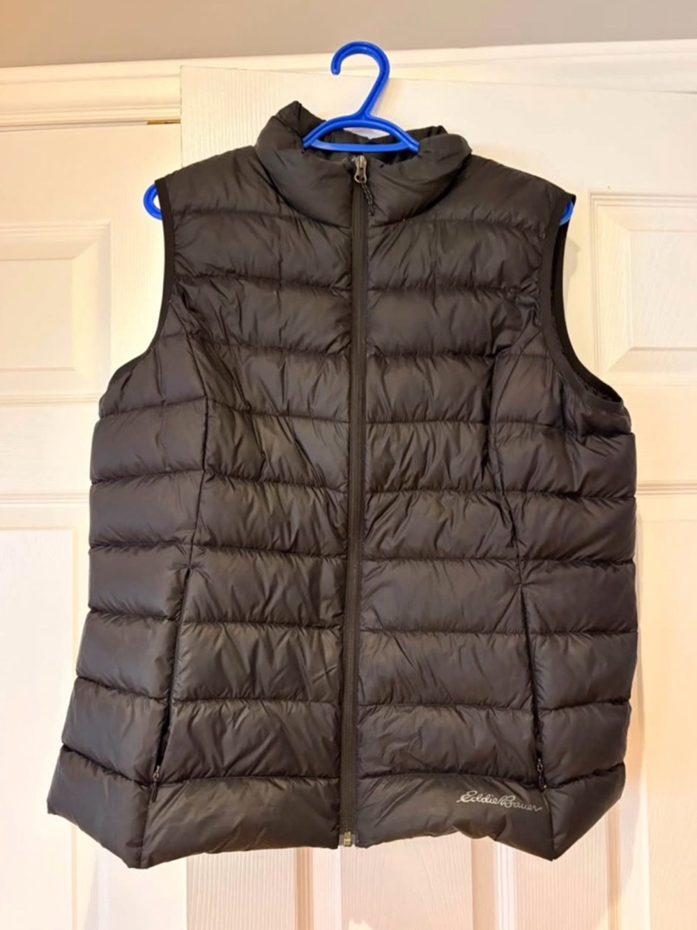Eddie Bauer Black Quilted Down-Style Vest